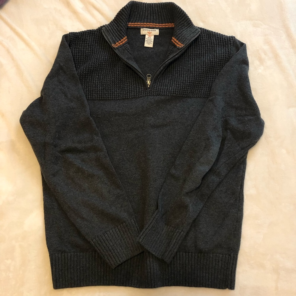 🦃2/$20 🦃 Dockers | Medium | 1/4 zip Charcoal Gray sweater